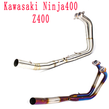 For Kawasaki Ninja 400 Z400 Motorcycle Full Exhaust Systems Header Pipe Front Link Pipe 51mm Slip-on Muffler Ninja400 2024 - buy cheap