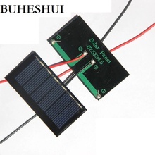BUHESHUI Epoxy 80MA 3V Mini Solar Cell Module Polycrystalline+Cable DIY Solar Panel Charger For 2.4V Battery Study 67.5*34.5MM 2024 - buy cheap