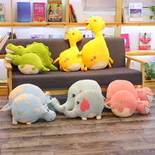 55cm/70cm adorável vaca & elefante & veados & hipopótamo & crocodilo pelúcia travesseiro macio dos desenhos animados animais de pelúcia sofá casa almofada boneca crianças presente 2024 - compre barato