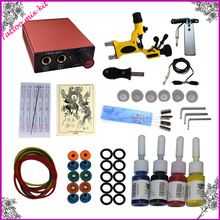 Professional Complete tattoo kit set  Tattoo Machine Gun Kit Supply+Needles+Inks+Tips etc 2024 - buy cheap