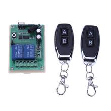 12V/24V 433Mhz 2 Channel Relay Wireless Remote Control Switch + 2pcs Two Keys Remote Controls for Garage Door Lighting Curtains 2024 - buy cheap