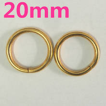 100 шт., 20 мм Золотые круглые кольца 2024 - купить недорого