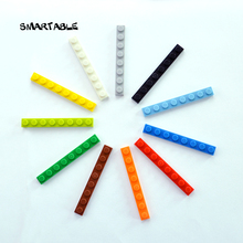 Smartable Plate-piezas de bloques de construcción 1X8, juguetes educativos creativos con logotipo DIY, compatibles con las principales marcas 3460 MOC Toys 76 unids/lote 2024 - compra barato