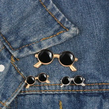 Retro Fashion Brooches Black Sunglasses Men Metal Enamel Badge Pin Jewelry Shirt Jackets Backpack Denim Button Pins Accessories 2024 - buy cheap