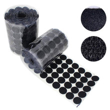 AIJJU-gancho autoadhesivo y cinta de bucle, cinta de costura de punto de polka de 10mm/15mm/20mm/25mm, color negro, 100 pares 2024 - compra barato