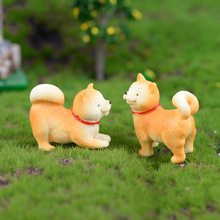 Zocdou 1 peça criativo bonsai adorável pequeno cão amarelo perro animal pequena estátua estatueta artesanato ornamento miniaturas decoração 2024 - compre barato