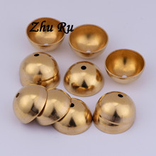 20mm 5pcs copper Charms Domed Bowl Cover Hat Bead Cap Container bead tray shape Pendants Making DIY Handmade Jewelry 2024 - buy cheap