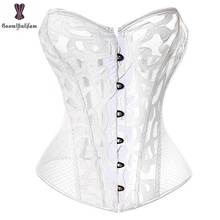 White Sexy Hollow Out Waist Trainer Corset Women's Lace Up Boned Slimming Lingerie Corsets And Bustiers Top Overbust body Shaper 2024 - buy cheap