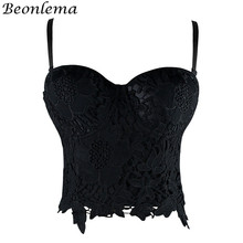 Beonlema Sexy White Corset Top Plus Size 6XL Overbust Korse Lingerie Floral Lace Black Goth Bustier Women Sweet Wedding Corselet 2024 - buy cheap