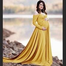 2019 Maternity Dresses For Photo Shooting Long Maxi Dress Maternity Photography Props Cotton Pregnancy Dress Maternity Grown 2024 - buy cheap