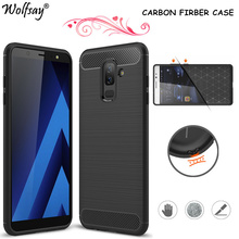 Funda de fibra de carbono para Samsung Galaxy A6 Plus 2018, funda A605 de 6,0 pulgadas, funda de silicona suave para teléfono Samsung Galaxy A6 Plus 2018 2024 - compra barato