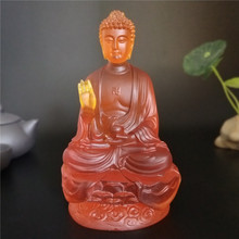 Chinese Meditation Buddha Statues For Home House Decoration Resin Man-made Glass Shakya Muni Buddha Sculpture Figurines FengShui 2024 - buy cheap