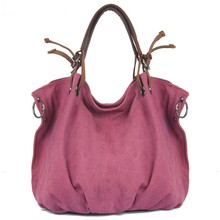 Новая женская холщовая кожаная сумка через плечо, сумка на плечо, модная дамская сумка-тоут 2024 - купить недорого