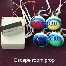 Colour unlock props  Takagism real life escape room  prop light up the 4 color buttons at the right turn open lock escape 2024 - buy cheap