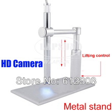 Microscópio digital usb de alta qualidade, endoscópio hd 2.0mp 200x com luz led e suporte de liga de alumínio 2024 - compre barato