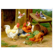 3D Diy Diamond Embroidery round Drill Mosaic Cross Stitch Crafts Needlework Chickens In The Garden 5D Diy Diamond Painting 2024 - buy cheap