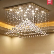 Lustre de cristal de led minimalista, luminária moderna de luxo para sala de estar, quarto, restaurante e sala de estar 2024 - compre barato