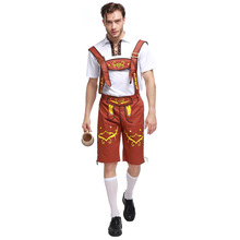 M-2XL Oktoberfest Suspender Lederhosen Costume Halloween Man Beer Carnival Party Outfit 2024 - buy cheap