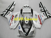 Kit de carenagem com molde de injeção para triumph daytona675 05 06 07 08 daytona 675 2005 2008 novo conjunto de carenagens preto branco + presentes dd10 2024 - compre barato