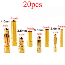 20PCS 2mm 3mm 3.5mm 4mm Banana Plug Male Female  Connector for Brushless Motor ESC Quadcopter FPV Drone Spare Parts 2024 - buy cheap