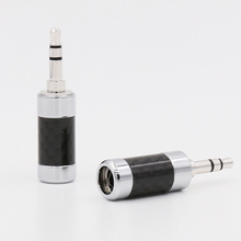 Mini jack estéreo para fone de ouvido/fone de ouvido, 2 peças diy, plugue de fibra de carbono 3.5mm estéreo 2024 - compre barato