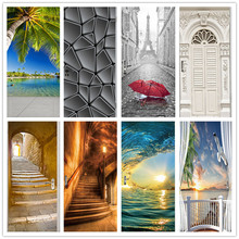 3D Door Stickers DIY PVC Self-adhesive Waterproof Creative Landscape Door Sticker For Living Room Bedroom Home Decor Poster 2024 - buy cheap