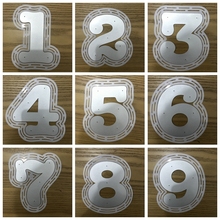 0-9 Numbers Metal Cutting Dies With Plastic Stencils for DIY Scrapbooking Photo Album Decorative Embossing Card Crafts Die Cut 2024 - buy cheap