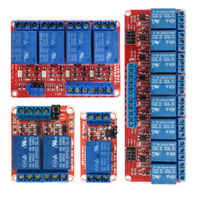 1 2 4 8 канальный 5 В релейный модуль щит с опора для оптопары высокого и низкого уровня триггера для Arduino 2024 - купить недорого