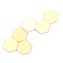 100pcs Wooden Crafts Hexagonal Pieces Scrapbooking Crafts wood decoration for Home Decoration 10-25mm m2132 2024 - buy cheap