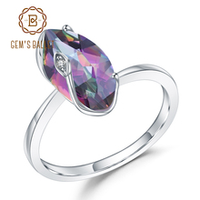 Женские винтажные кольца gemb's BALLET, винтажные кольца из серебра 925 пробы с натуральным радужным кварцем, 2.49Ct 2022 - купить недорого