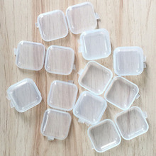 Cajas cuadradas pequeñas, contenedor de acabado, herramientas de almacenamiento para el hogar, caja de plástico para almacenamiento de anzuelos de pescado 2024 - compra barato