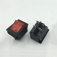 Interruptor de encendido/apagado de 4 pines, 16A, 250V, LED rojo, KCD4, 50 unids/lote 2024 - compra barato