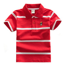 Children's Short Sleeve Polo Shirt Striped Clothes 2018 Summer Girls Boys New Trendy Kids Polo Shirts 2 4 5 6 7 9 10 13 15 Years 2024 - buy cheap