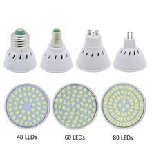 1Pcs GU10 MR16 E14 E27 Lampada Led Bulb AC 220V 2835 SMD Spotlights 48 60 80leds Energy Saving Led Light for Home Lighting 2024 - buy cheap