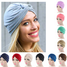 Gorro de algodón suave y elástico para mujer, gorro de algodón suave, turbante para la cabeza, cubierta para el cabello, Hijab, turbante Doo Rag 2024 - compra barato