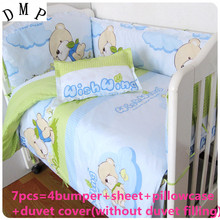 Promotion! 6/7PCS Crib Cot Bedding Set baby bed linen bebe jogo de cama ,120*60/120*70cm 2024 - buy cheap