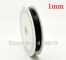 Черная стальная бисерная проволока 1 мм, продается в упаковке 2 рулона (20 м) M00157 2024 - купить недорого