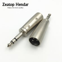 4Pcs High quality 3Pin XLR Male to 1/4" 6.35mm 2 3 Pole Mono Stereo Male Plug Audio Cable Mic Adapter 2024 - buy cheap