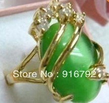 Бесплатная доставка P & P ******* изысканное женское кольцо с зеленым опалом Размер 7 #8 #9 # 2024 - купить недорого