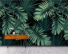 beibehang 3D wallpaper Abstract Hand Painted Tropical rainforest leaves bedroom living room TV background wall Custom wallpaper 2024 - buy cheap