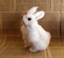 Simulation white rabbit polyethylene&furs rabbit model funny gift about 15cmx12cmx23cm 2024 - buy cheap