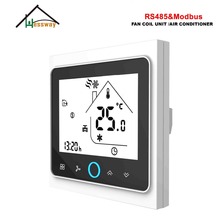 Hessway-termostato modbus com 3 velocidades, rs485, rtu, controle de termostato, 24ac, interruptor de aquecimento frio inteligente 2024 - compre barato