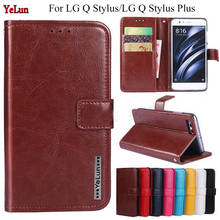 YeLun Business Case For LG Q Stylus Luxury Card Slot Leather Flip Cover For LG Q Stylus Plus Phone Case 2024 - buy cheap