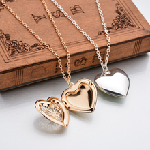 Fashion Hollow Heart-shaped Pendant Necklace For Women Girls DIY Insert Photo Picture Frame Long Chain Sweater Chain Jewelry 2024 - buy cheap
