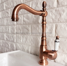 Bathroom Faucet Antique Red Copper 360 Degree Turn Basin Faucet Water Tap Single Handle Cold and Hot Water Nnf418 2024 - buy cheap