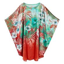 100% Silk Satin Dress Natural Mulberry Silk Floral Printed Women Dresses Plus Size Summer Dresses 2024 - buy cheap