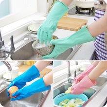 Экологичная многофункциональная техника для уборки дома, зимние резиновые перчатки с длинным рукавом, 31 см, хозяйственные перчатки для уборки перчатки 2024 - купить недорого