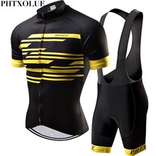 Phtxolue летний комплект для велоспорта, Мужская одежда для горного велосипеда, MTB, одежда для велоспорта, трикотажные комплекты 2024 - купить недорого