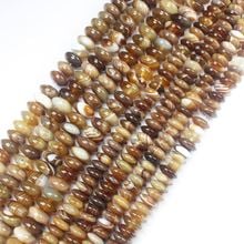 3x6mm,6x12mm botswana agata persia sardonyx café tarja pedra natural rondelle abacus pires diy contas soltas 15" 2024 - compre barato