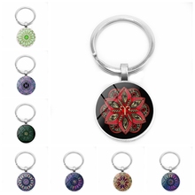 Heat! New Mandala 12 Constellation Key Ring Kaleidoscope Silver Pendant Keychain To Send Gifts for Men and Women Friends 2024 - buy cheap